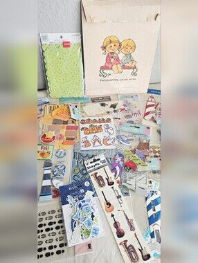 Huge Scrapbooking Supplies Craft Lot Stickers Embellishments Die Cuts